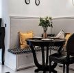 80平米现代美式风格三居餐厅卡座沙发设计图片