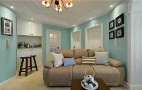 158平米现代美式风格三居客厅沙发设计图片