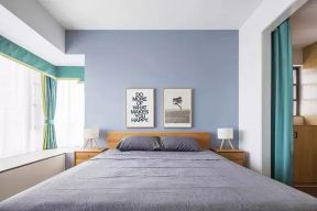 简约北欧风格98平米两居卧室飘窗设计图片
