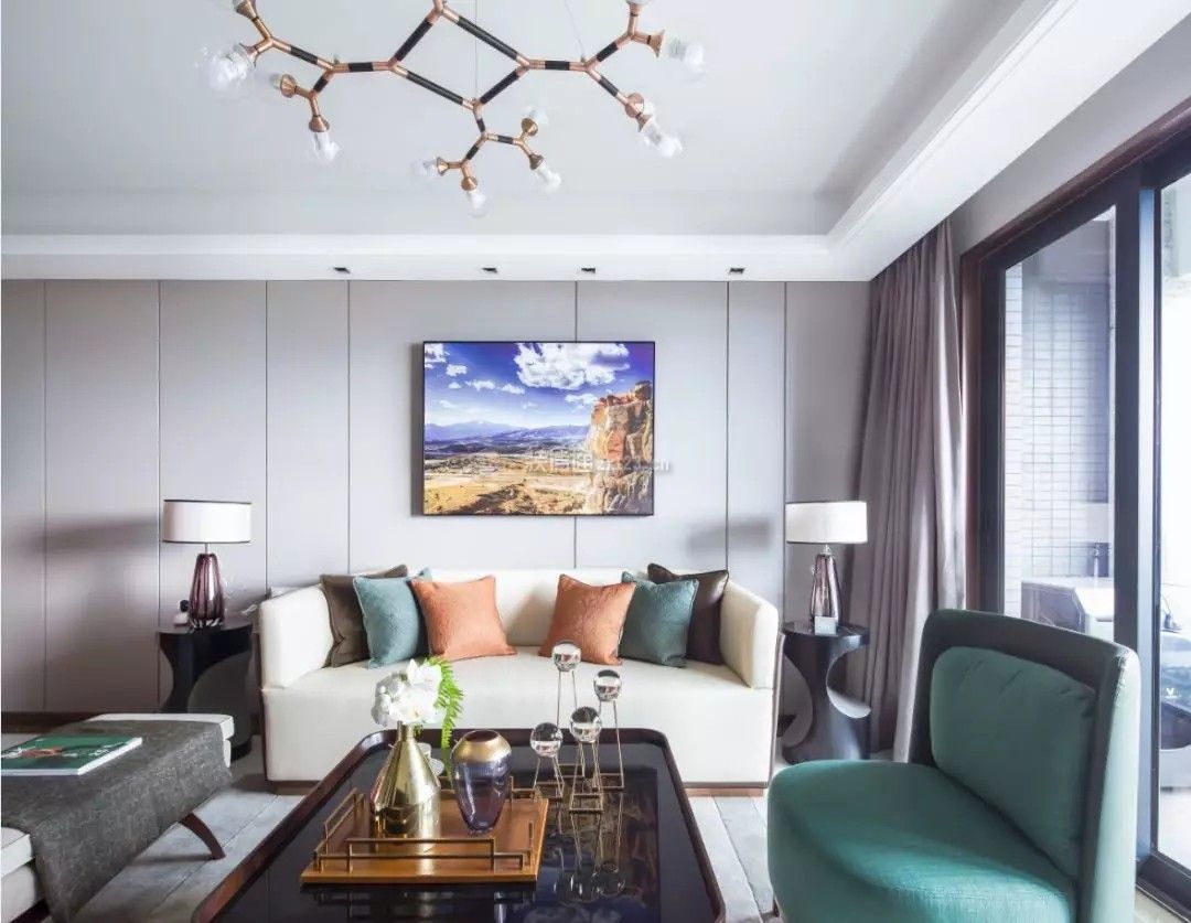 120平现代风格客厅沙发摆放装修效果图一览