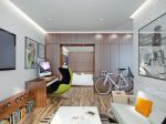简约风格68平米单身公寓客厅沙发设计效果图片