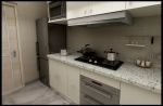 89平米现代简约风格三居厨房橱柜装潢效果图