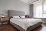 130平米简约北欧风格三居卧室床头柜装饰图片