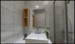 日式简约风格121平三居室卫生间装修效果图