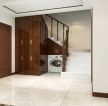 新中式风格143平米别墅楼梯间装修效果图