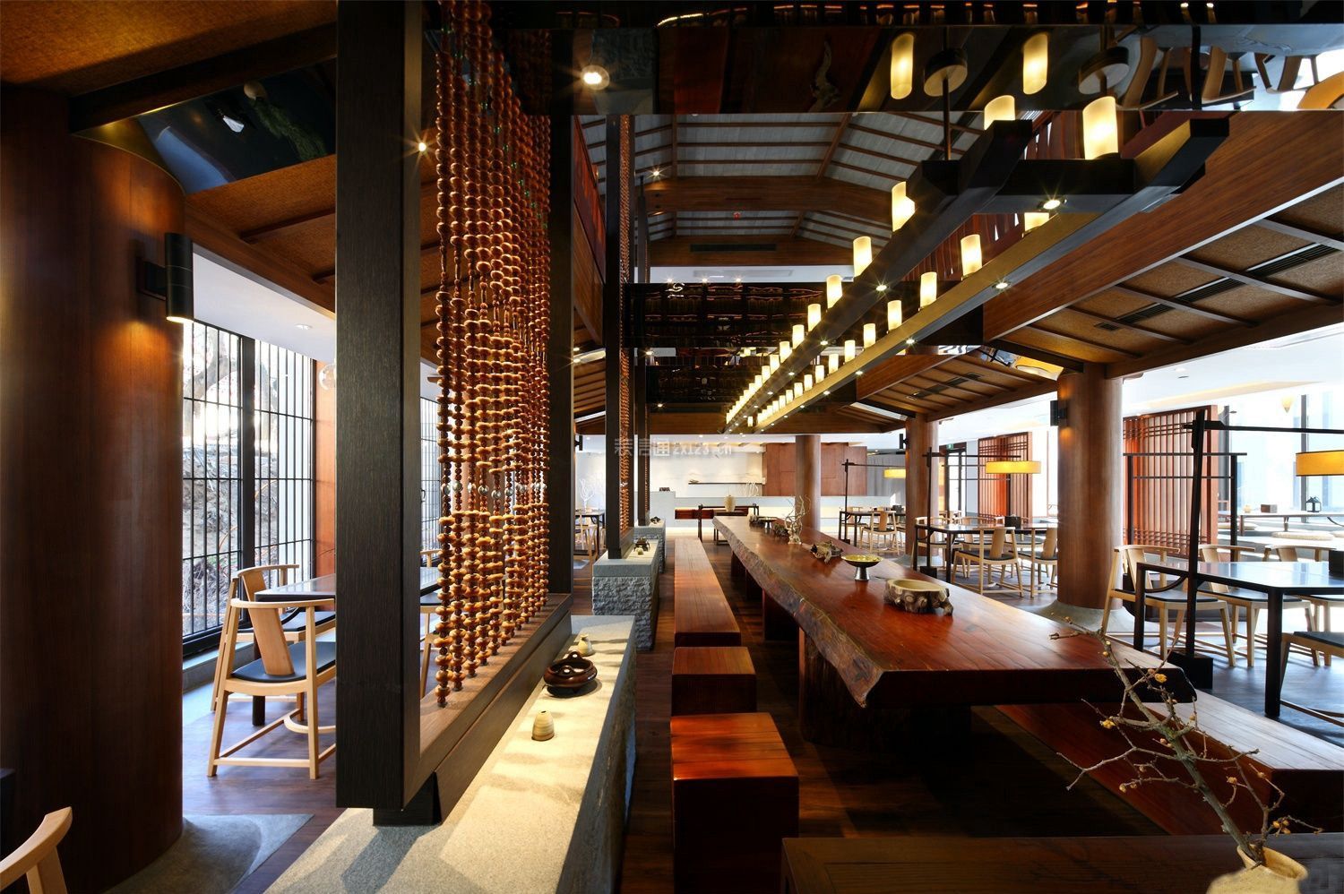 360平中式风格酒店餐厅设计装修图片