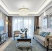 现代轻奢风格100平米三居客厅茶几装饰图片