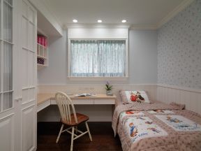 155平米田园风格儿童房卧室书桌设计效果图
