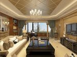 191平米简美式风格复式客厅吊顶家装效果图