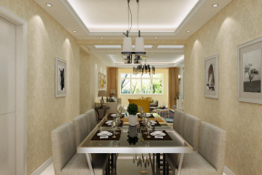 现代简约风格127平米家庭餐厅布置装修效果图