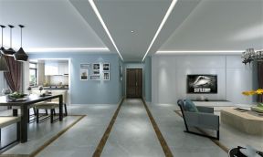 155平米现代简约三居室走廊家装效果图