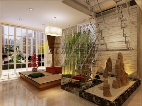 国富花园别墅270平现代风格客厅榻榻米设计