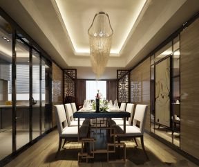 仁恒G53公寓116平米三居室混搭风格餐厅装修效果图