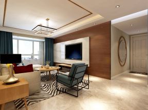 135平现代家装客厅电视墙造型设计图