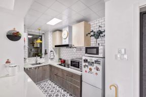 北欧风格家庭厨房背景墙砖装修设计图
