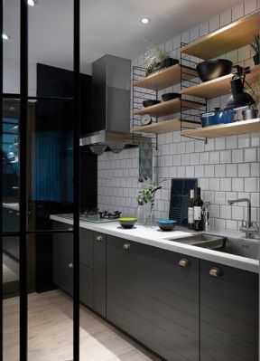 银城东苑80平米两居室现代简约风格厨房装修效果图