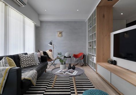 银城东苑80平米两居室现代简约风格装修效果图