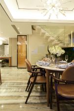 130平米现代风格三居饭厅设计图片