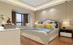 160平米现代欧式四居室卧室飘窗家装效果图