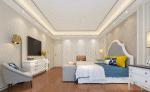 160平米现代欧式四居室卧室休闲椅家装效果图
