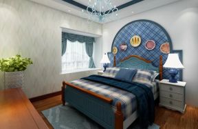 地中海风格123平三居室卧室飘窗装修效果图