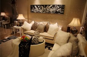简约欧式风格180平米三居客厅沙发设计图片