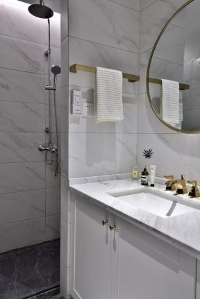 简约北欧风格80平米二居室卫生间家装设计图片