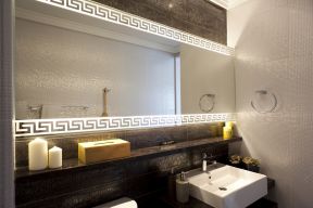 170平米大户型卫生间洗手台镜子装修图