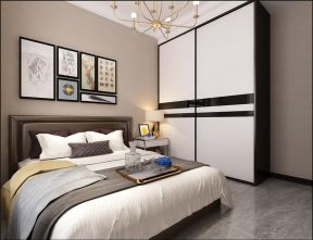 93平米现代宜家风格二居主卧室衣柜设计效果图