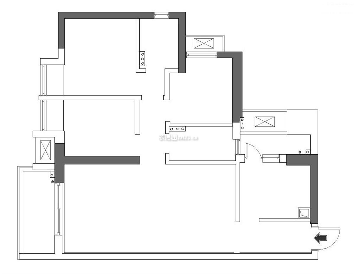 94平米三室房屋戶(hù)型圖