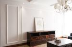 欧美混搭风格84平米小户型客厅实木柜子设计图片