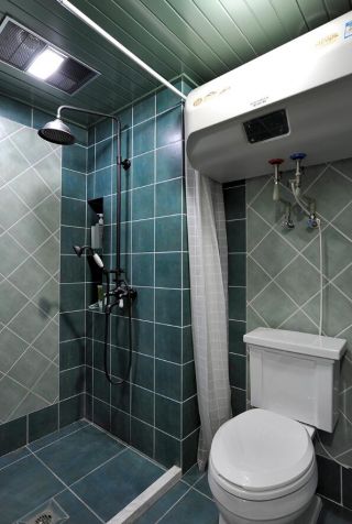 成都田园风格卫生间淋浴房效果图片