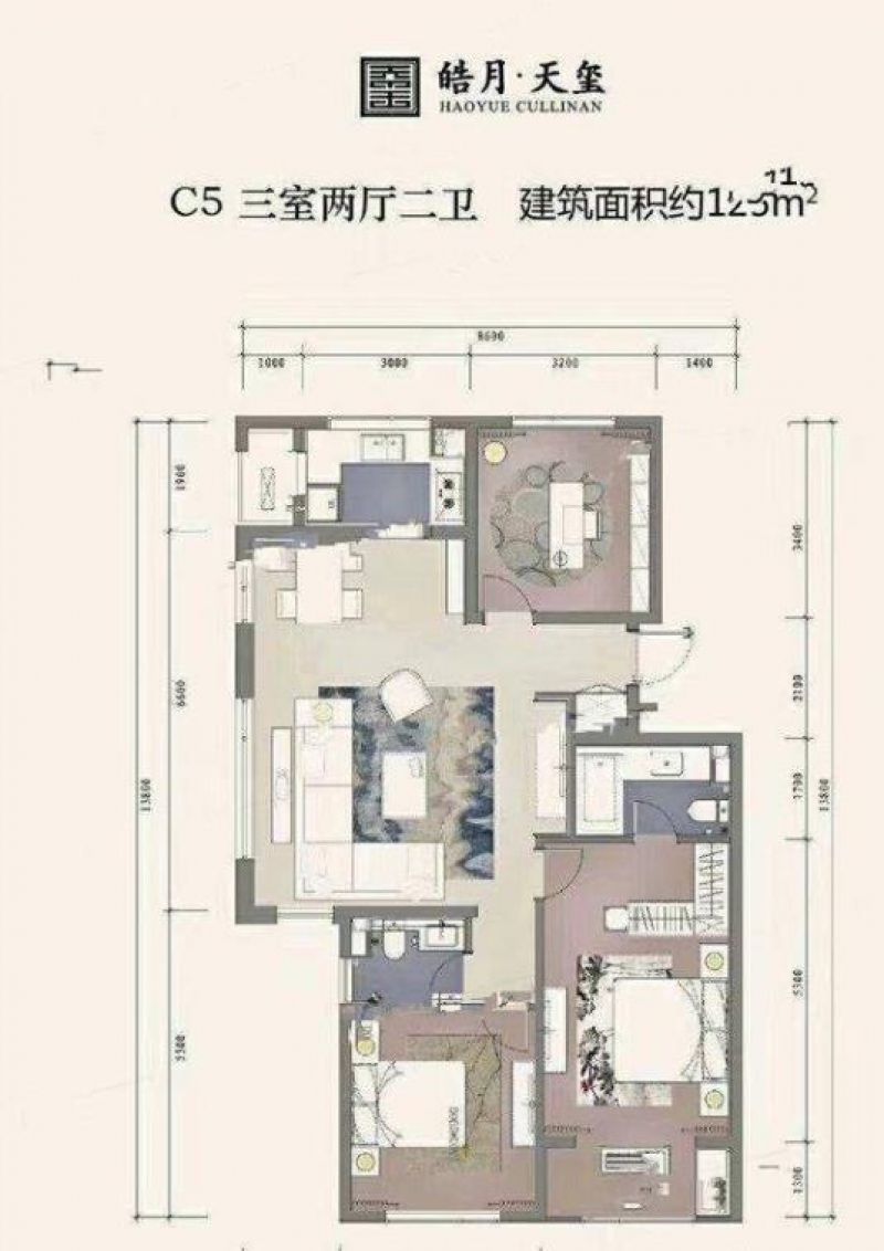 皓月天玺户型图