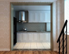2023现代风格家庭厨房白色橱柜设计图