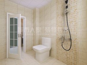 现代美式风格92平两居室卫生间背景墙装潢效果图
