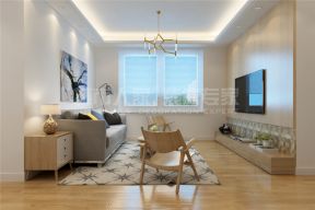 80平米简约风格两居室客厅沙发设计效果图片