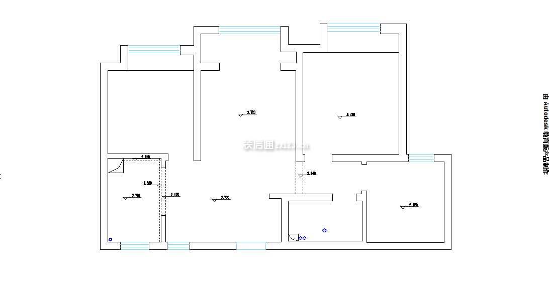 92平方米家裝二居室平面設(shè)計(jì)圖