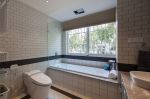141平欧式风格卫浴间砖砌浴缸装修效果图片图