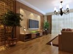 中式风格家庭客厅盆栽装修装饰效果图2023