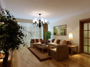 中式风格家庭客厅沙发摆放装修效果图一览