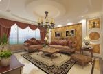 美式风格家庭客厅地毯装饰效果图片