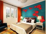 简约风格小户型卧室床头背景墙颜色搭配效果图