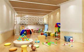 安童幼儿园500平温馨风格玩具区域设置