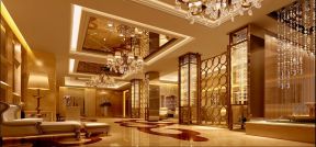 2023歐式風(fēng)格高端休閑度假酒店大廳吊頂裝修效果圖