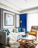 法式轻奢浪漫风格客厅沙发装修效果图赏析