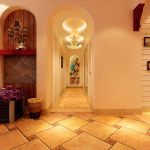地中海风格家庭室内走廊吊顶灯具效果图