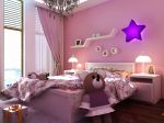 现代风格别墅粉色儿童房装修效果图赏析 