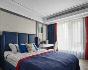法式卧室装修效果图 2020简约卧室纯色窗帘 2020卧室纯色窗帘效果图