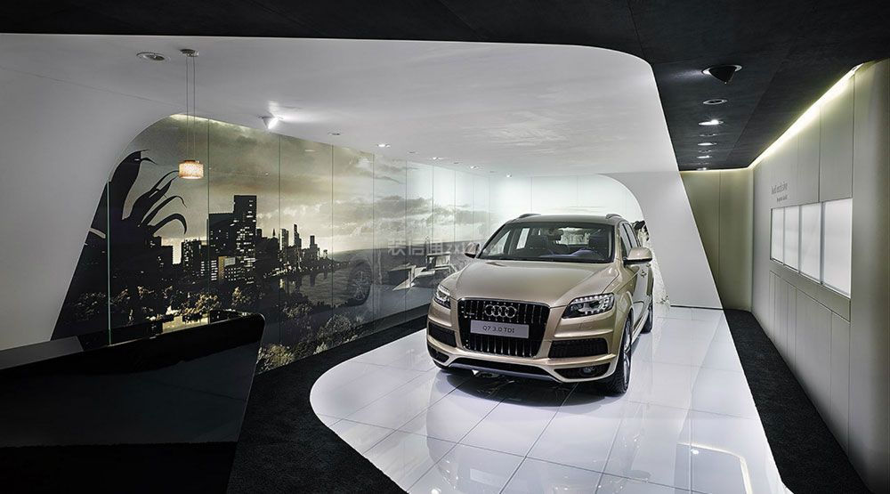 现代风格1200平米汽车展厅地面设计图片
