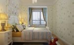 现代美式风格140平三室卧室壁纸装修效果图